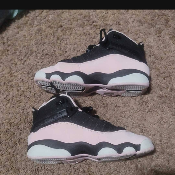 Jordan 6 rings GS snekers 'Black Pink Foam- Anthracite' suede - Picture 6 of 10